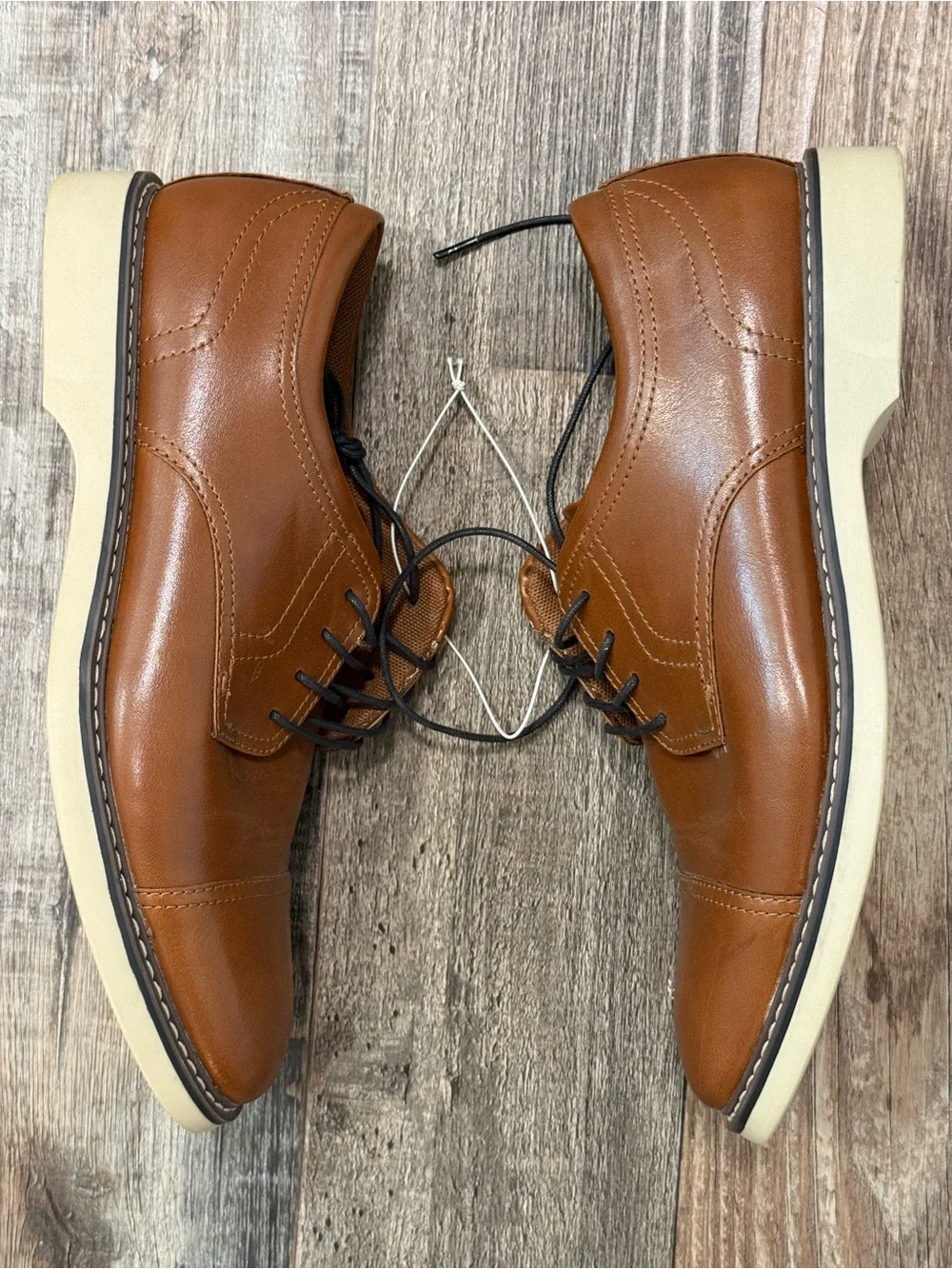 NWOB Alfani Men's Theo Cap Toe Oxford Dress Shoes brown Size 8
